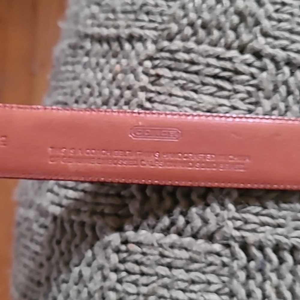 Coach Unisex Brown Leather Belt Sz 38, #3764, smoke and pet free home